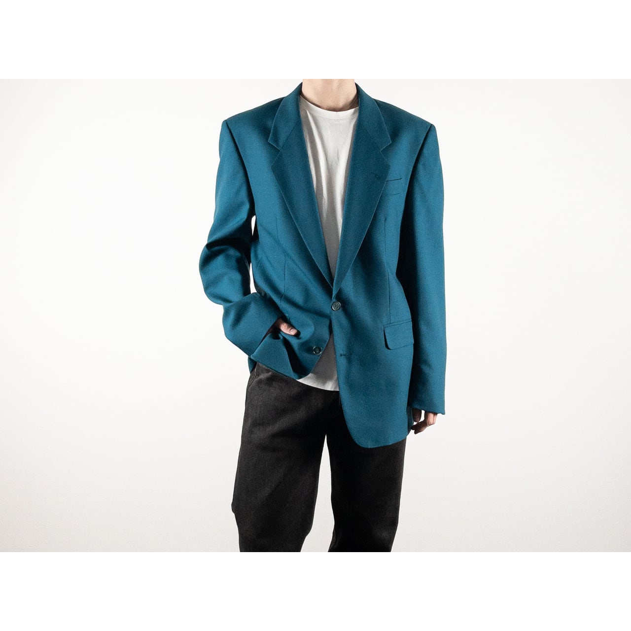 1980-90s Made in France Emerald Green Tailored Jacket