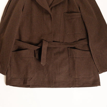 1960-70s Italian Army Brown Wool Hospital Jacket, Dead Stock