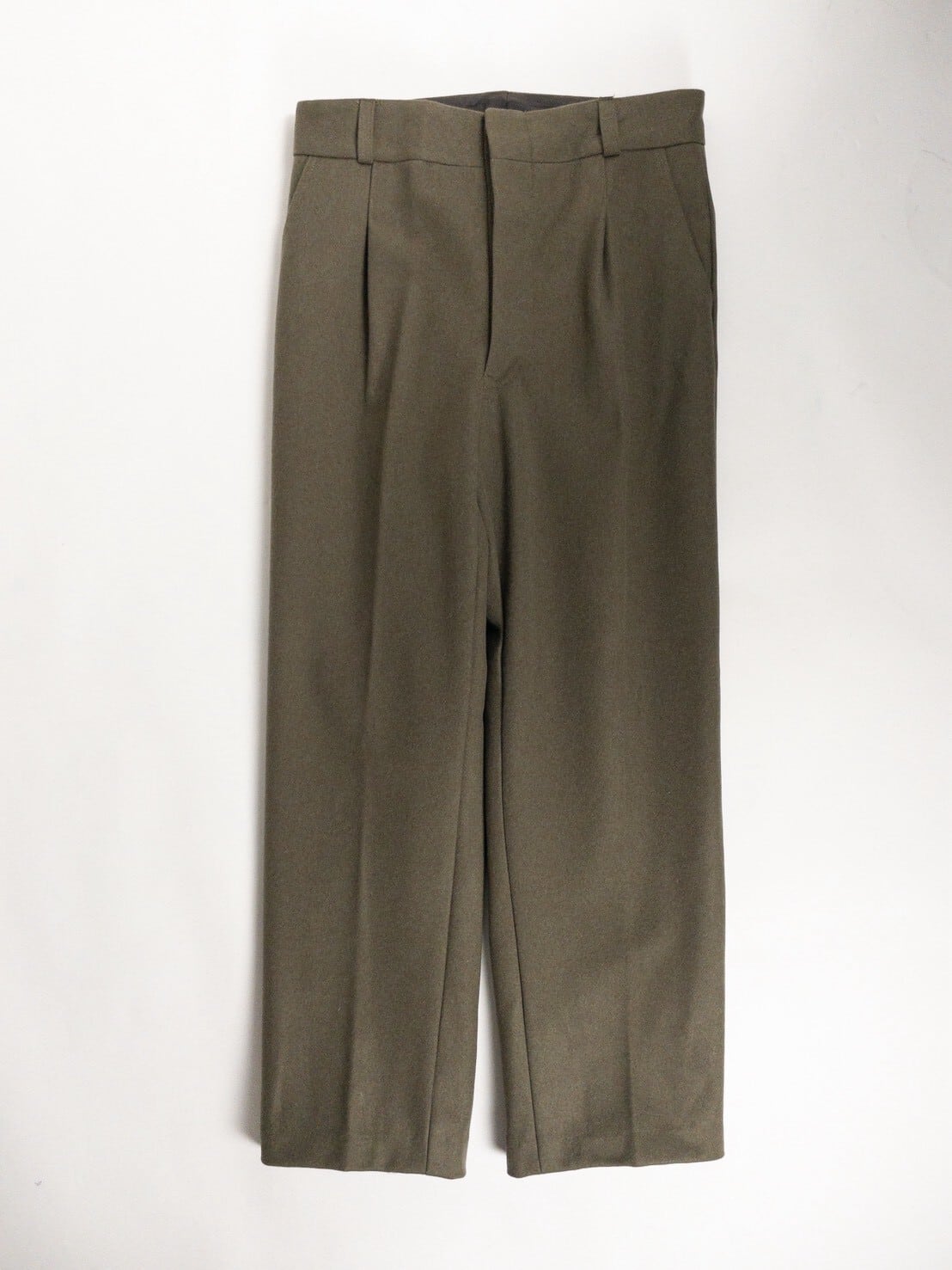 Old "Italian Army" Olive Wool 1 Tack Trousers, Dead Stock