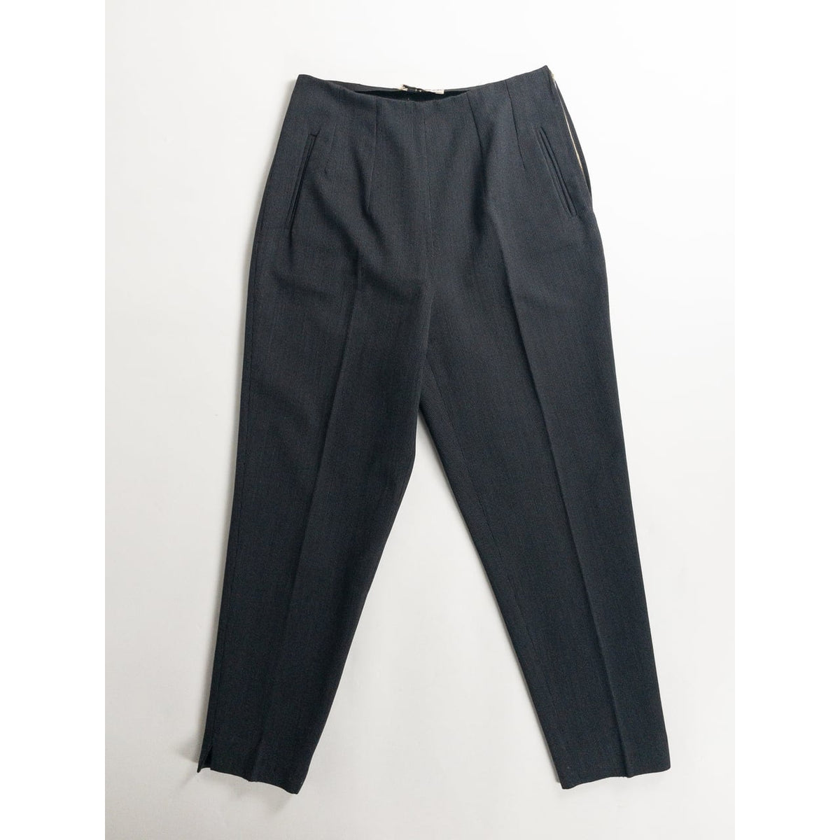 1960s "French Vintage" Gray Stripe Cotton Pique Ski Trousers