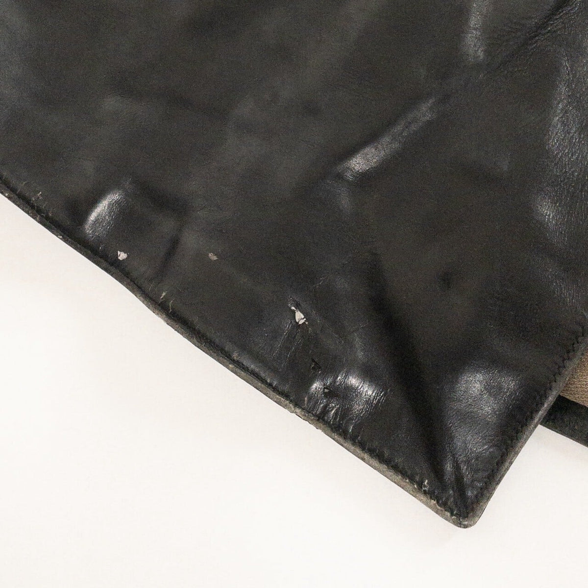 1950-60s "LORO PICENO" Black Leather Double-Breasted Jacket