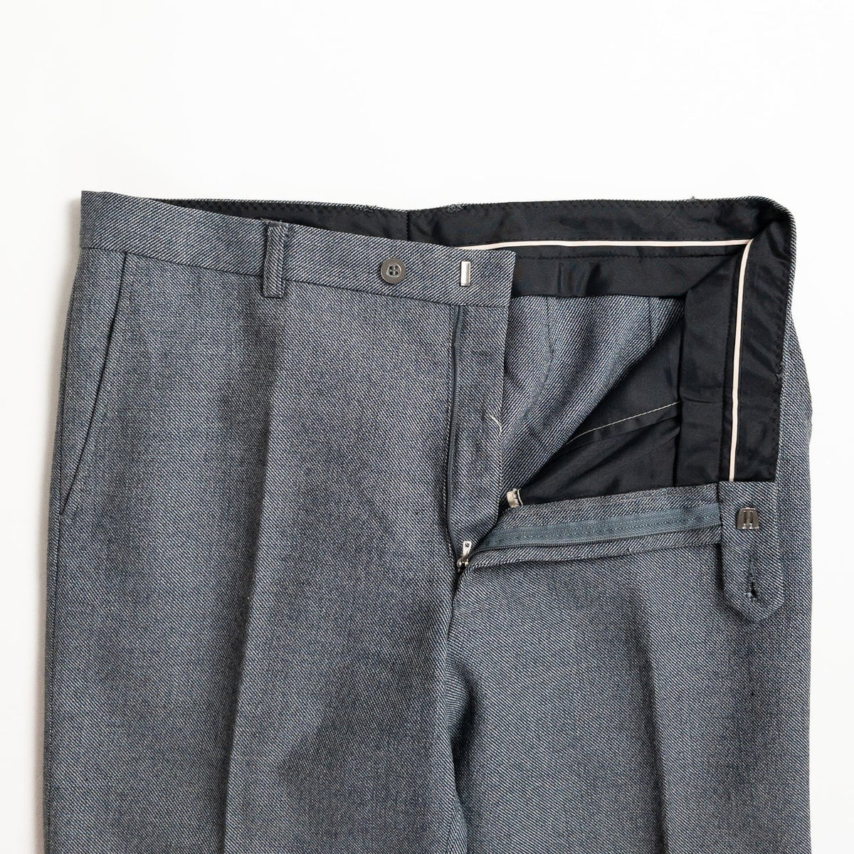 1970s "Euro Vintage" Gray Sharkskin Flare Trousers