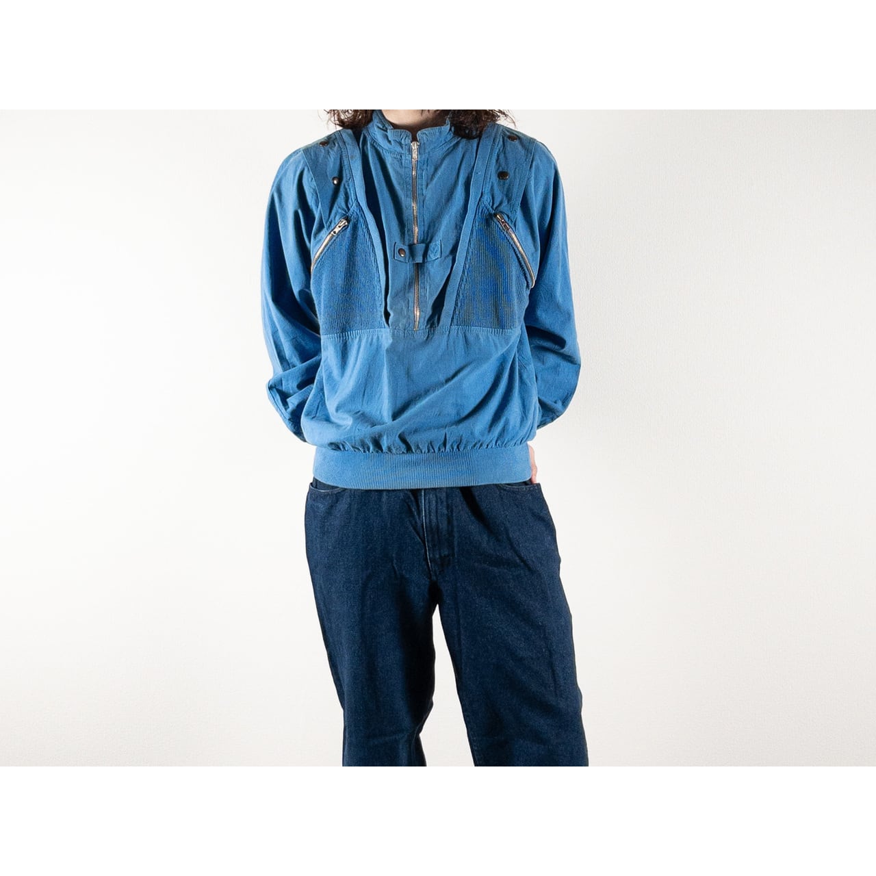 1980-90s "Euro Vintage" Light Blue Cotton Jacket