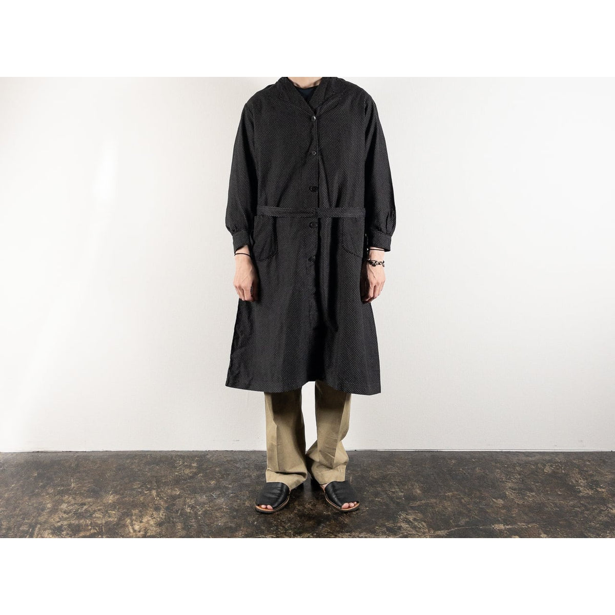 1950s "French Vintage" Black Dot Atelier Work Coat