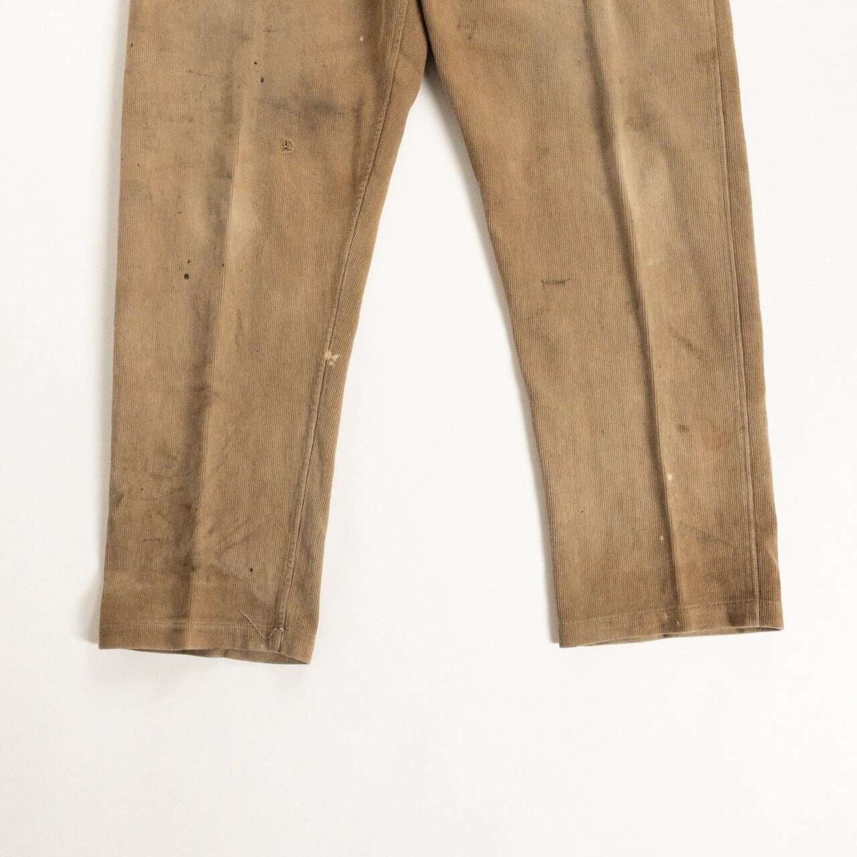 1930-40s "French Vintage" Light Brown Cotton Pique Work Trousers
