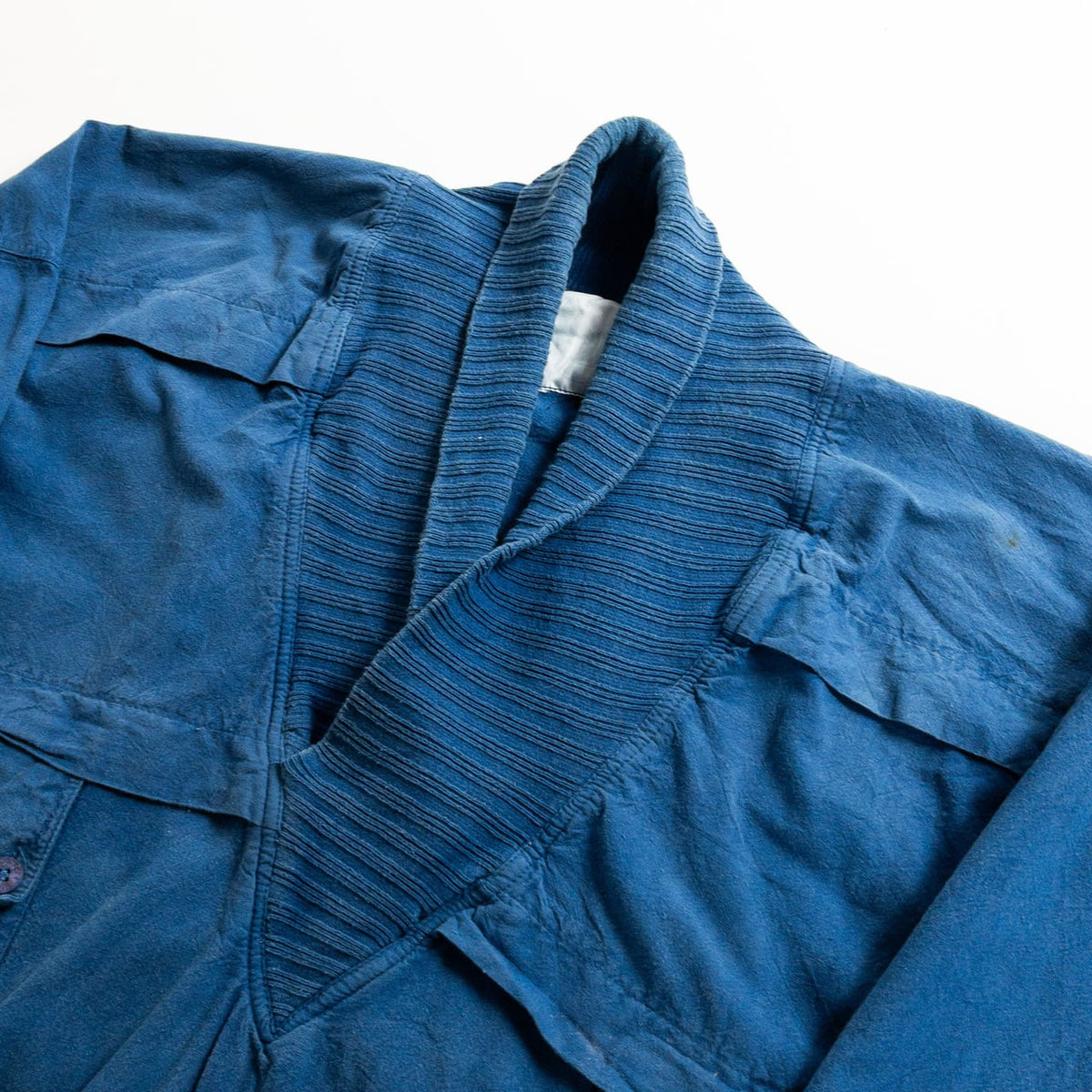 1980s "Euro Vintage" Blue Cotton Pullover Jacket