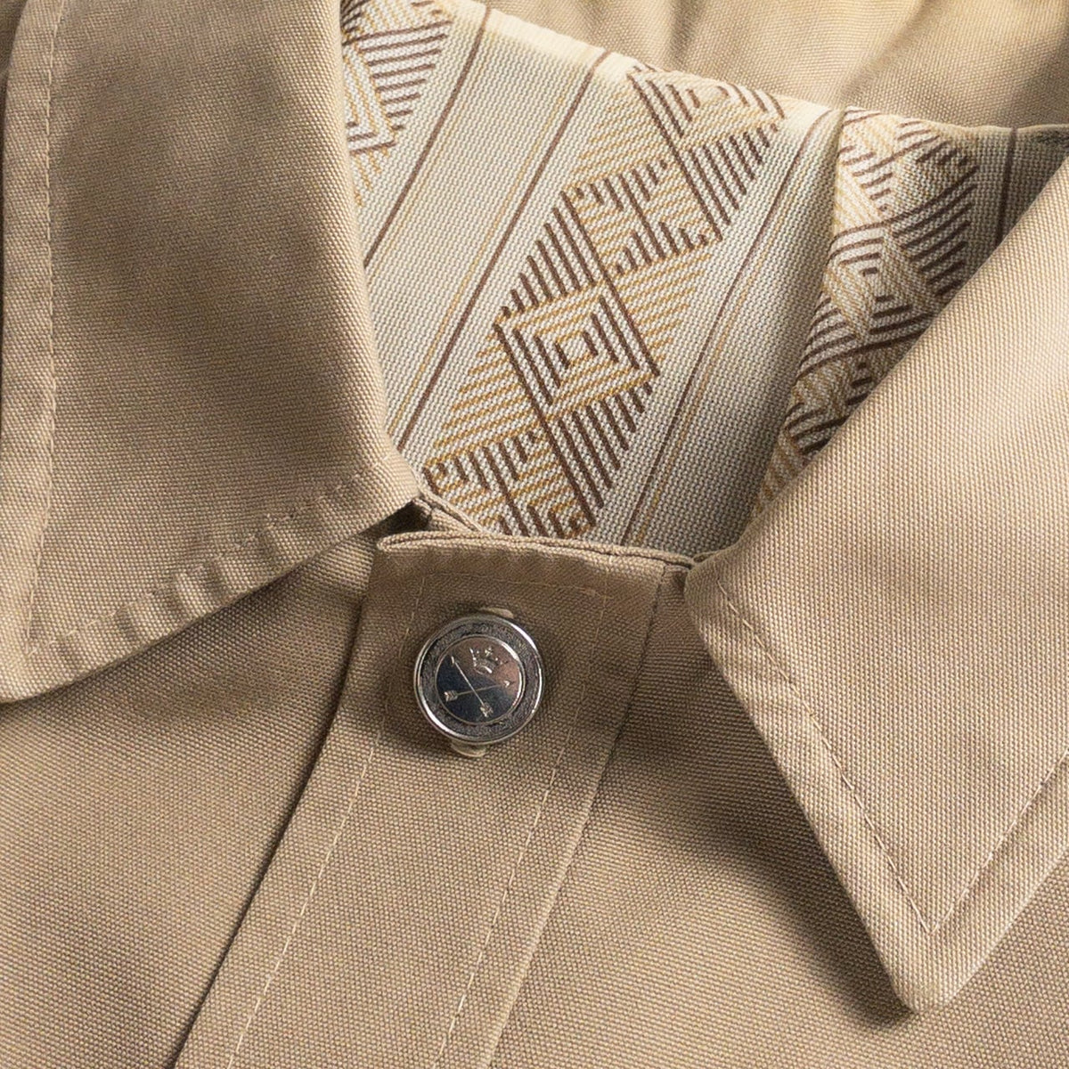 1980s "PIGEN VOYAGEUR" Beige Cotton Poly Sport Jacket