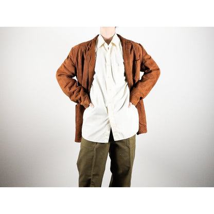 1980-90s Brown Suede Tailored Jacket