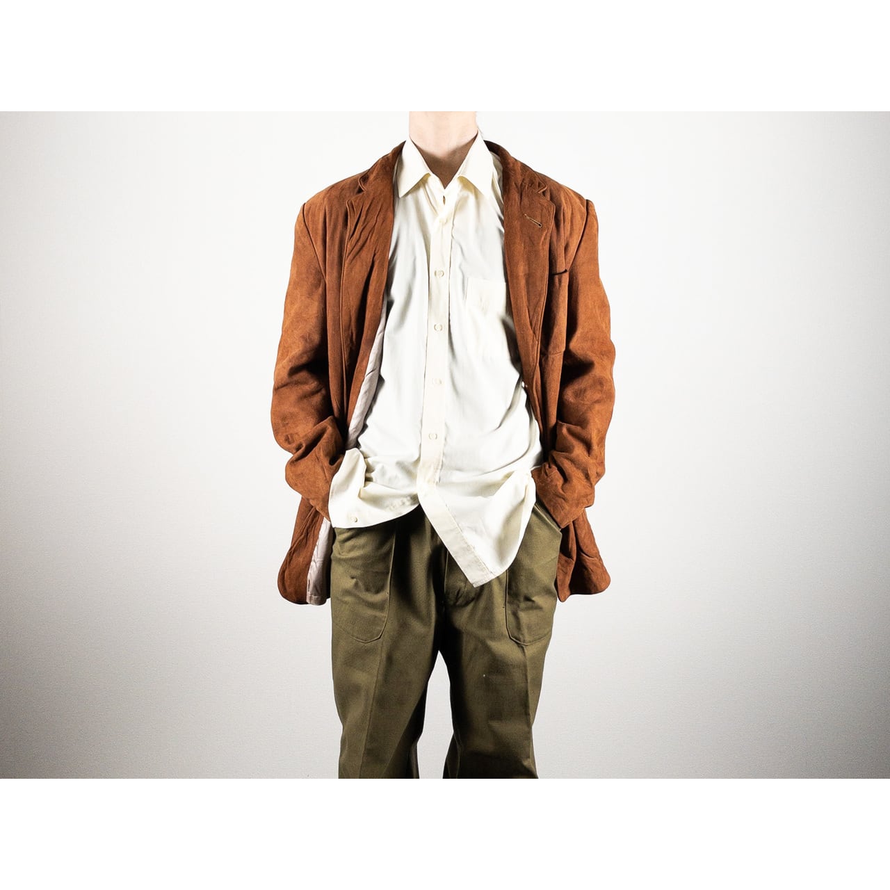 1980-90s Brown Suede Tailored Jacket
