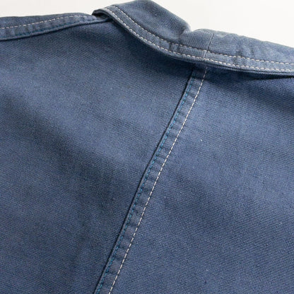 1950s "AU FUSIL" French Faded Blue Cotton Twill Work Jacket