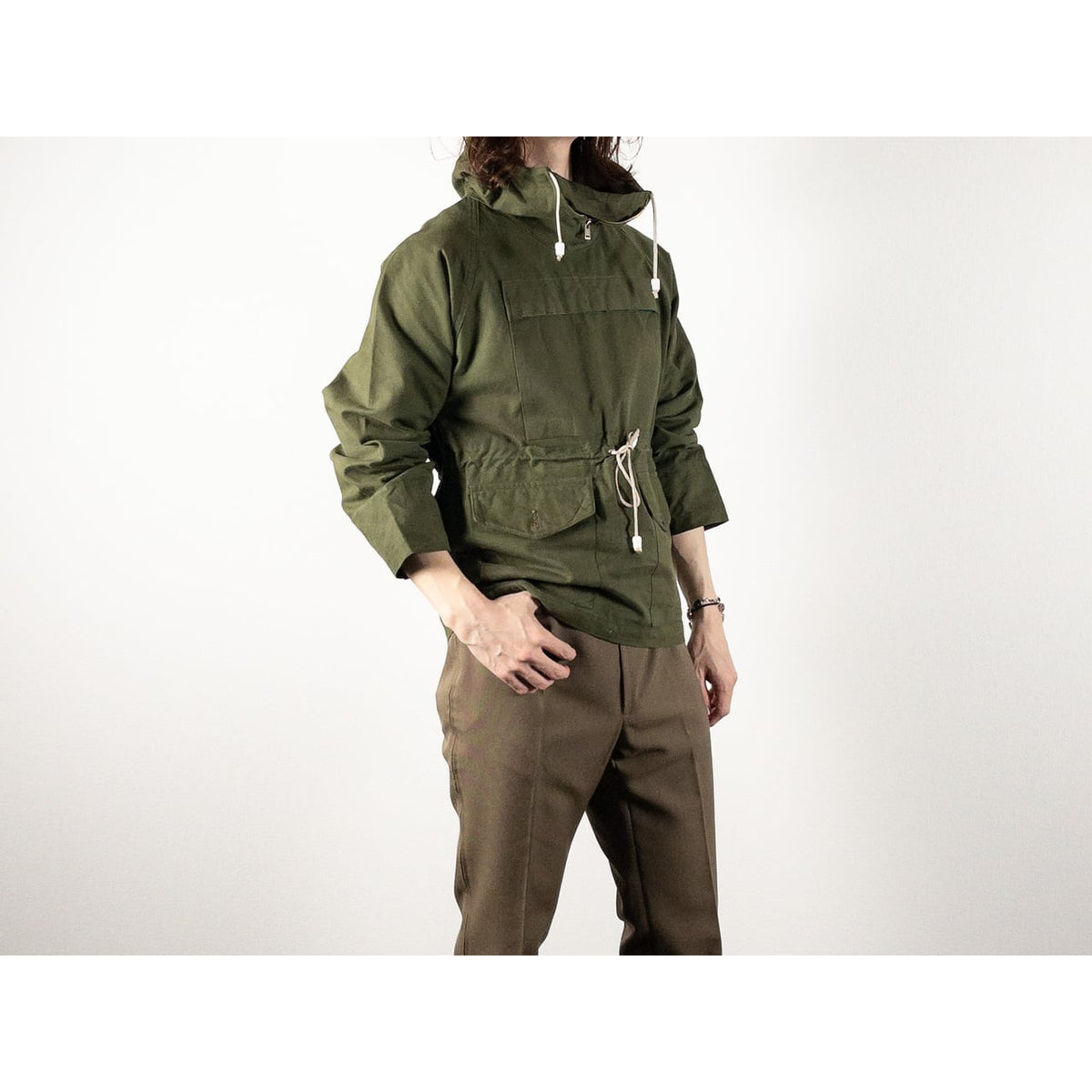 1970s "British Vintage" Dark Olive Cadet Smock