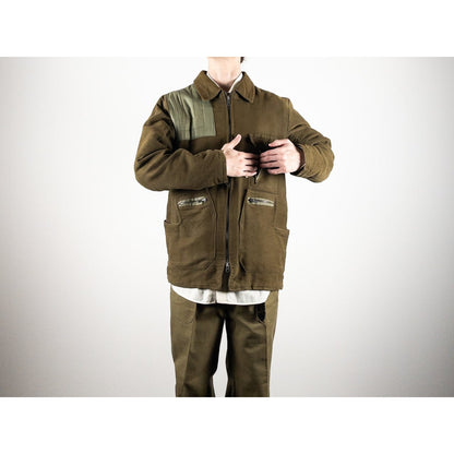 1970-80s "Italian Vintage" Khaki Cotton Hunting Jacket