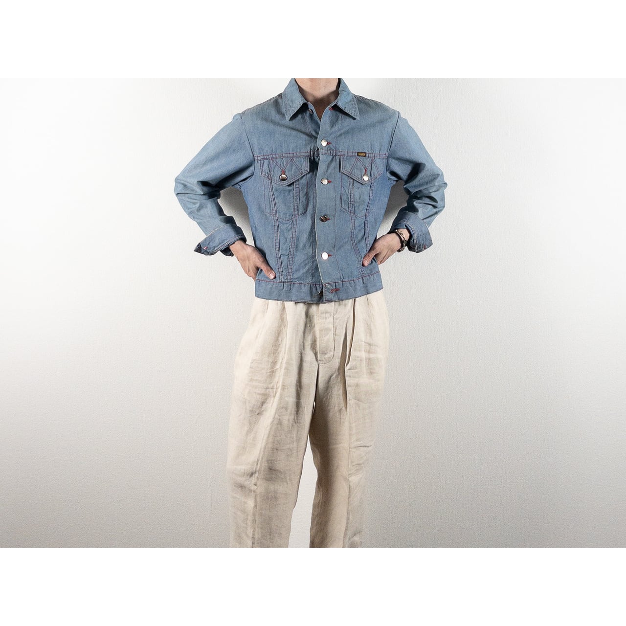 1970s "MAVERICK" Light Blue Chambray Jacket