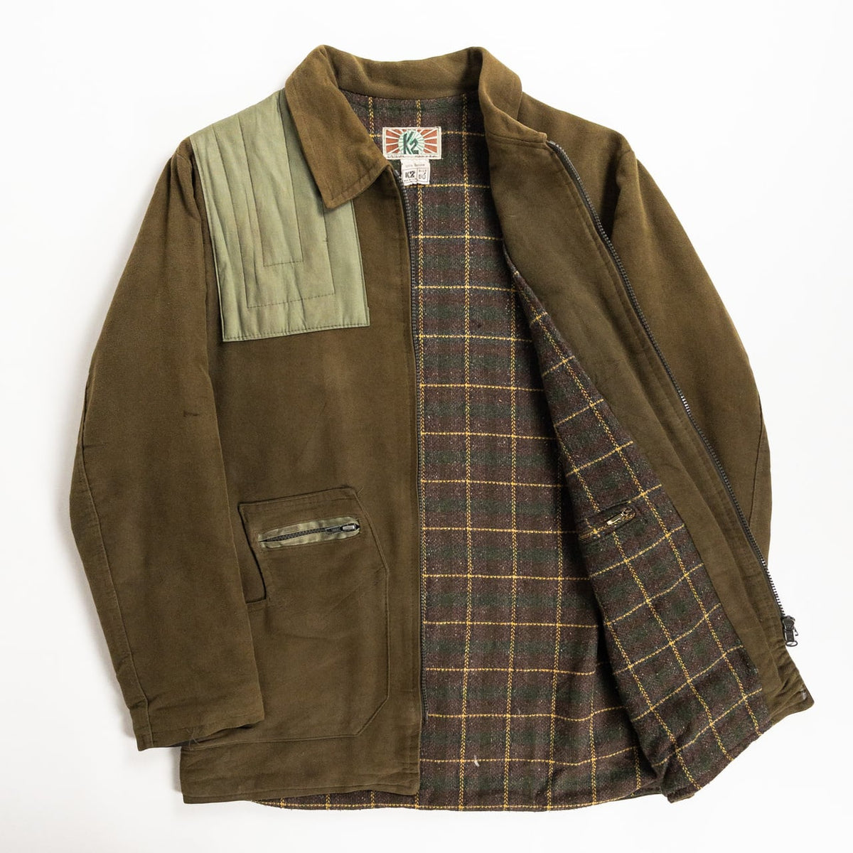 1970-80s "Italian Vintage" Khaki Cotton Hunting Jacket