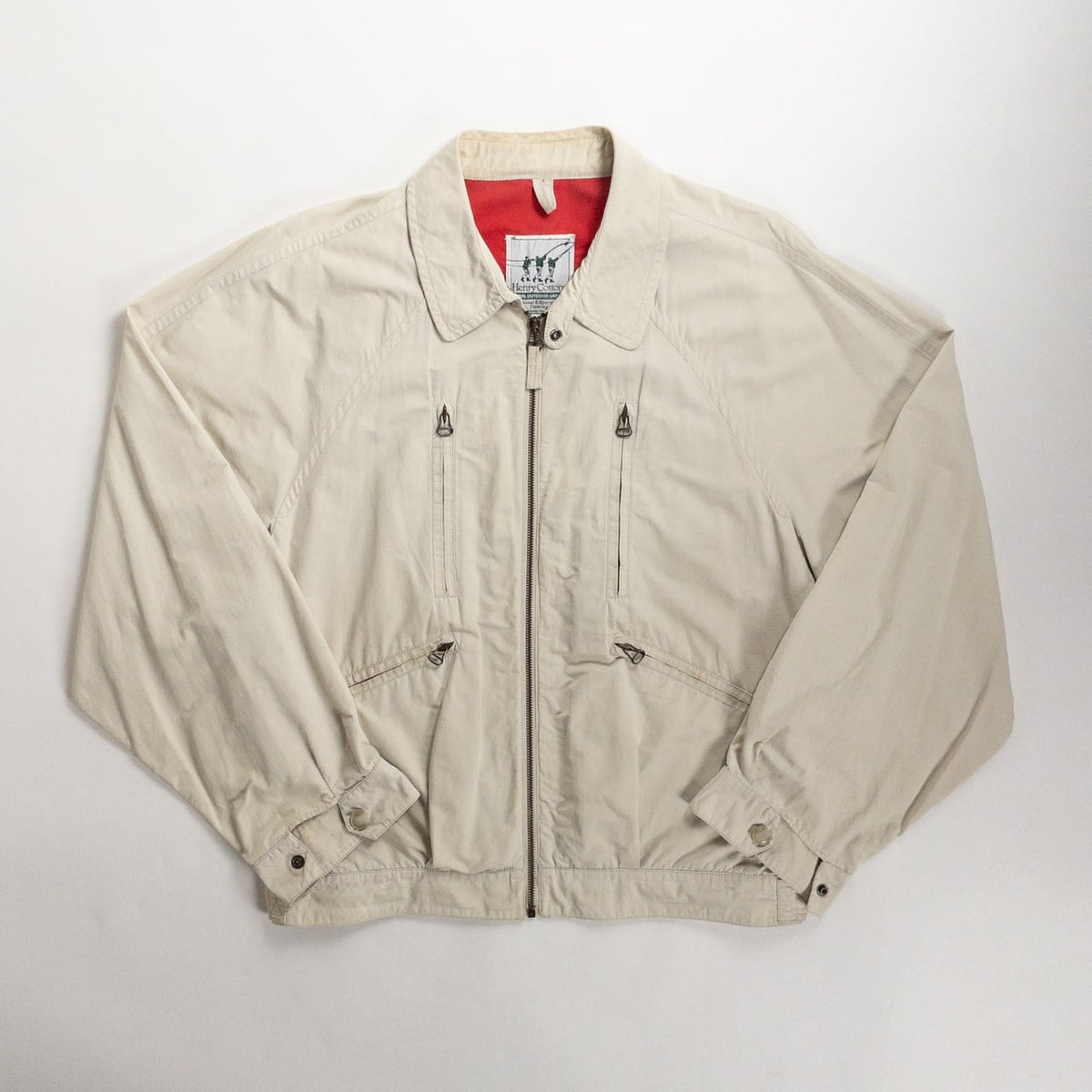 1990s "Made in Italy" Off White Cotton Sport Jacket