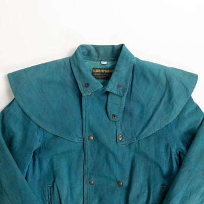 1990s "Made in Italy" Turquoise Blue Double Breasted Hunting Jacket