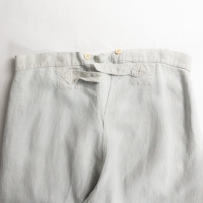 1880s "French Army" Linen Herringbone Twill Bourgeron Trousers