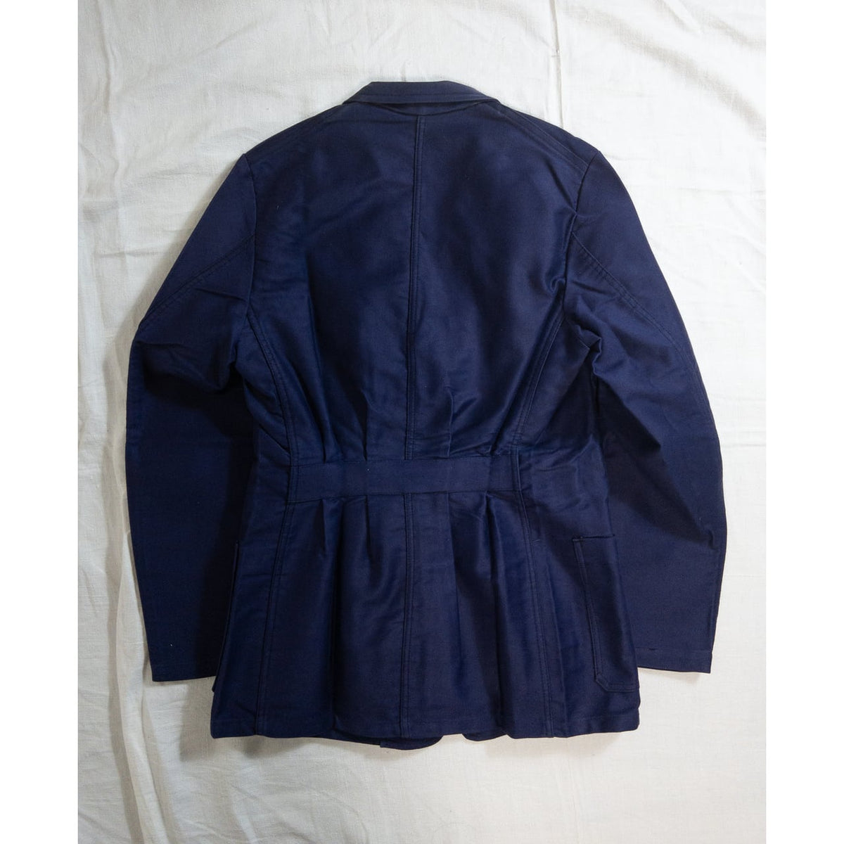 1950s "LE FORTEX" French Blue Moleskin Lapeled Work Jacket, Dead Stock