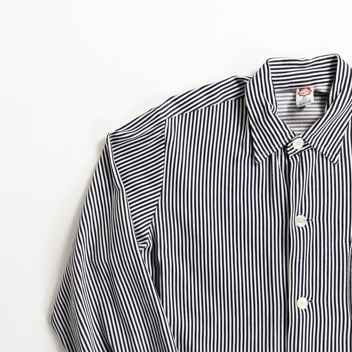 1970s German Vintage Cotton Stripe Work Jacket