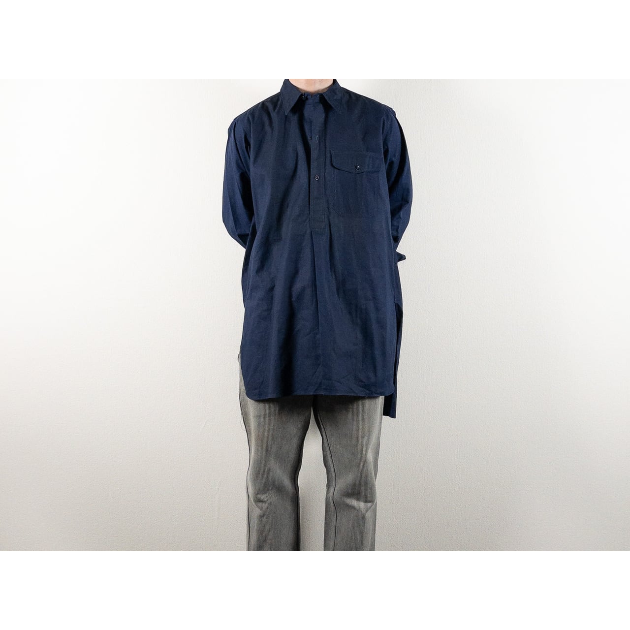 1960s "French Vintage" Blue Metis Work Shirt, Dead Stock