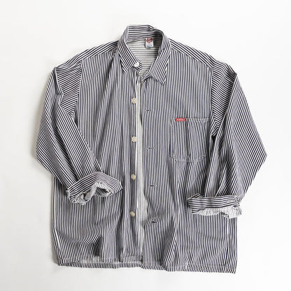 1970s German Vintage Cotton Stripe Work Jacket
