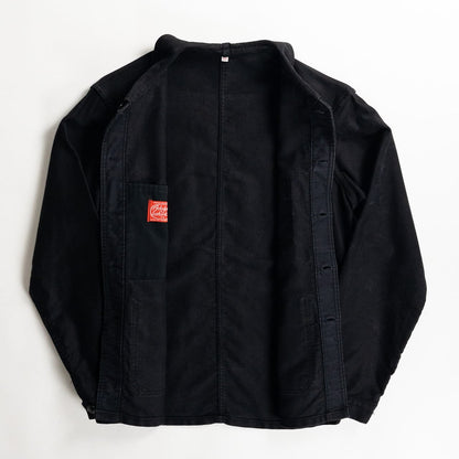 1960s "Adolphe Lafont" Black Moleskin Work Jacket