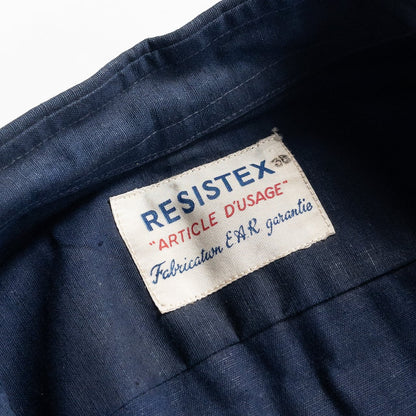 1960s "French Vintage" Blue Metis Work Shirt, Dead Stock