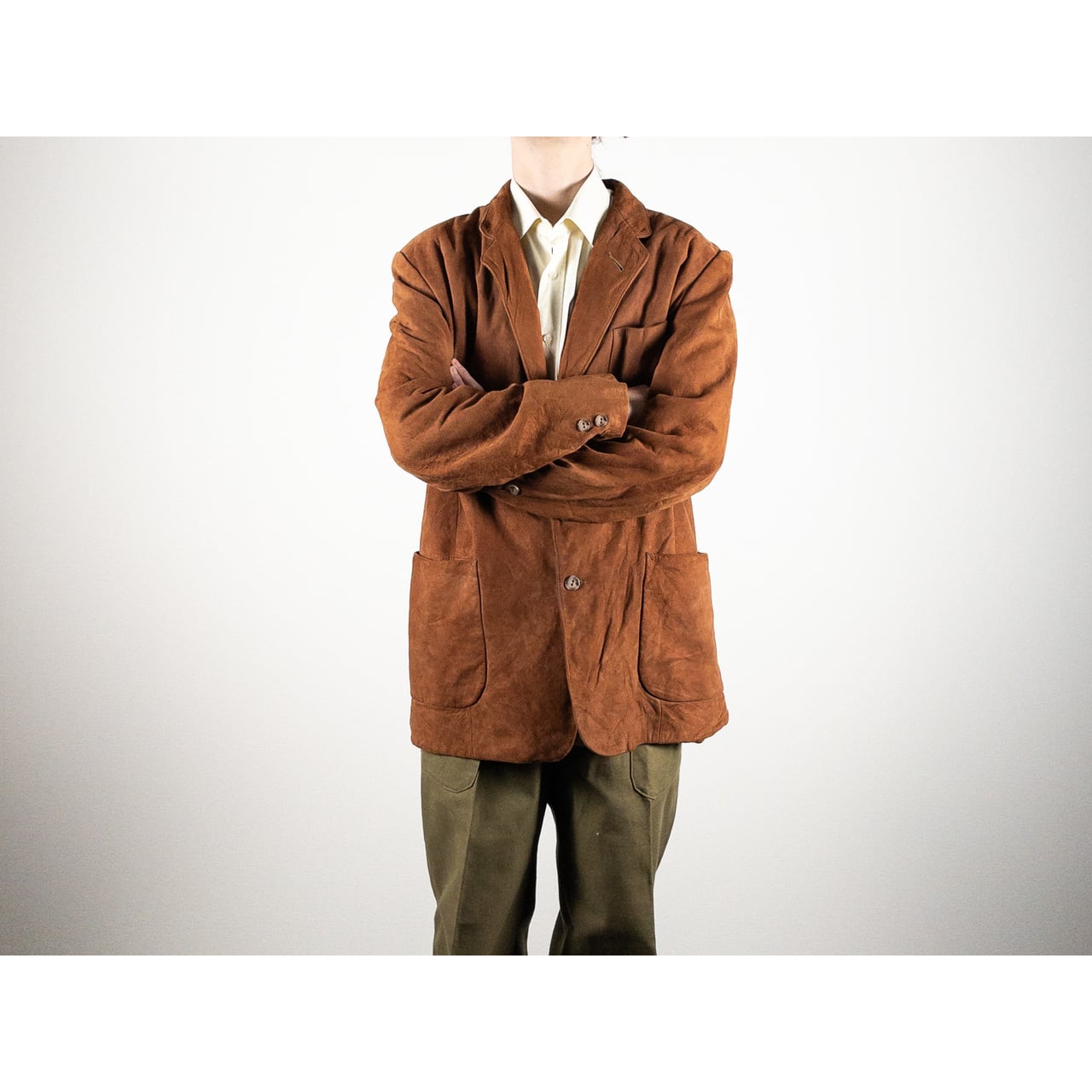 1980-90s Brown Suede Tailored Jacket
