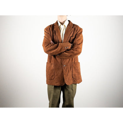 1980-90s Brown Suede Tailored Jacket