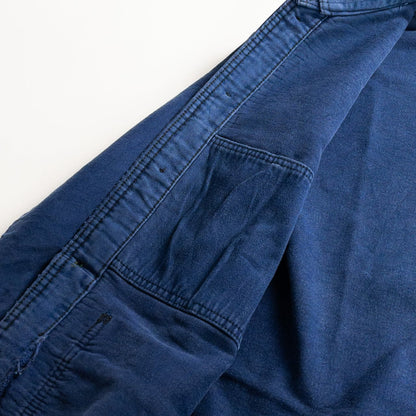 1960s "French Vintage" Faded Blue Moleskin Work Jacket