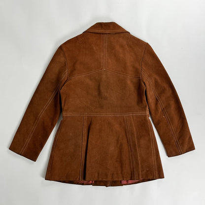 1980s-90s "Canadian Vintage" Brown Suede Leather Jacket for Ladies