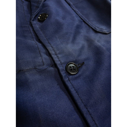 1950s "LE FORTEX" French Blue Moleskin Lapeled Work Jacket, Dead Stock