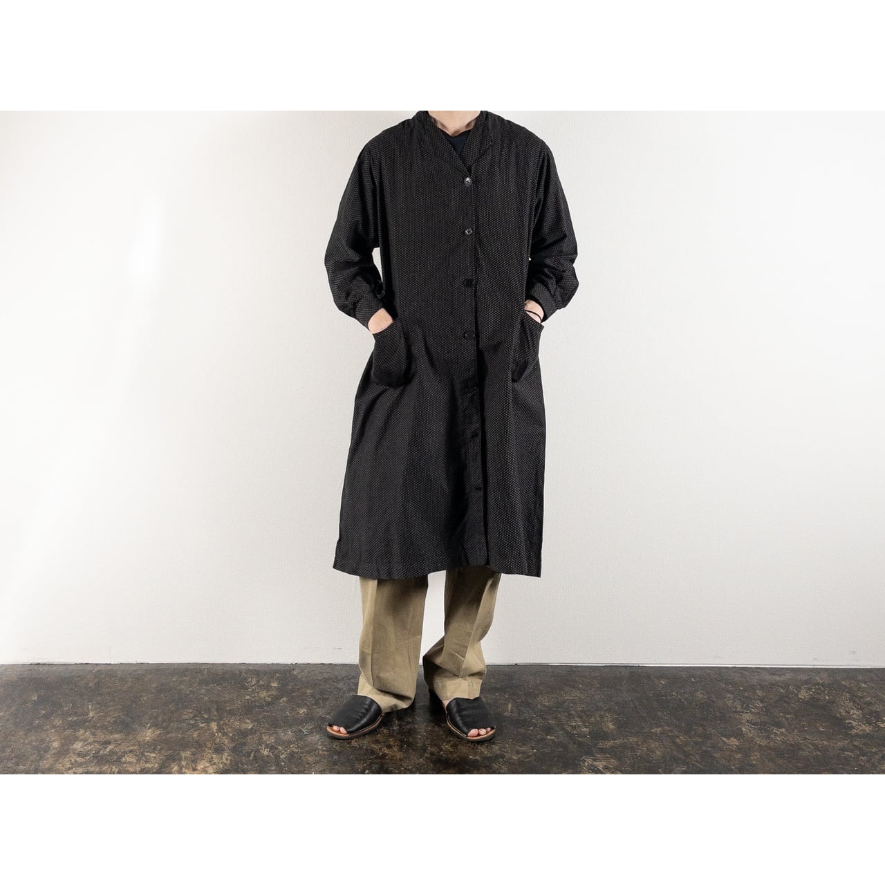 1950s "French Vintage" Black Dot Atelier Work Coat