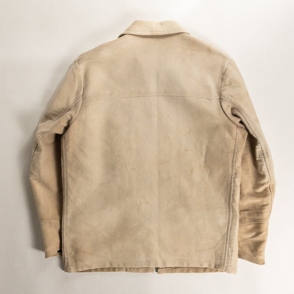 1950s "DOLMEN" French Brown Moleskin Cyclist Work Jacket