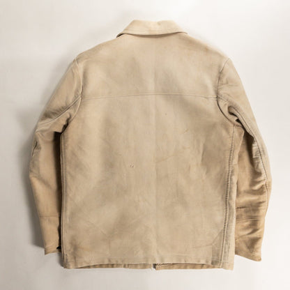 1950s "DOLMEN" French Brown Moleskin Cyclist Work Jacket