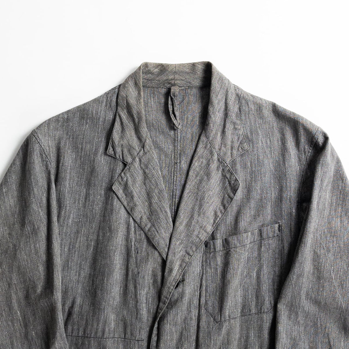 1940s "Euro Vintage" Light Black Chambray Atelier Work Coat