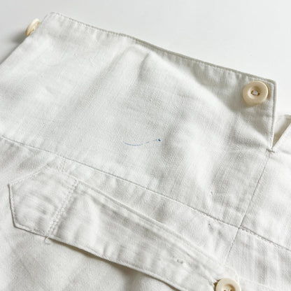 1900s "French Antique" Light Cotton White Work Trousers