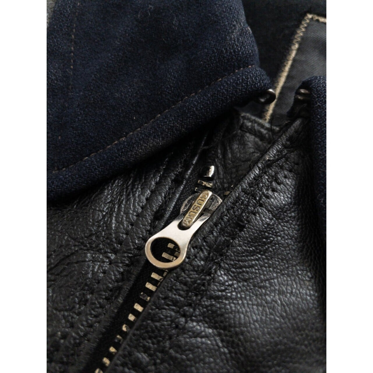 1940-50s "Swedish Millitary" Black Goatskin Leather Jacket
