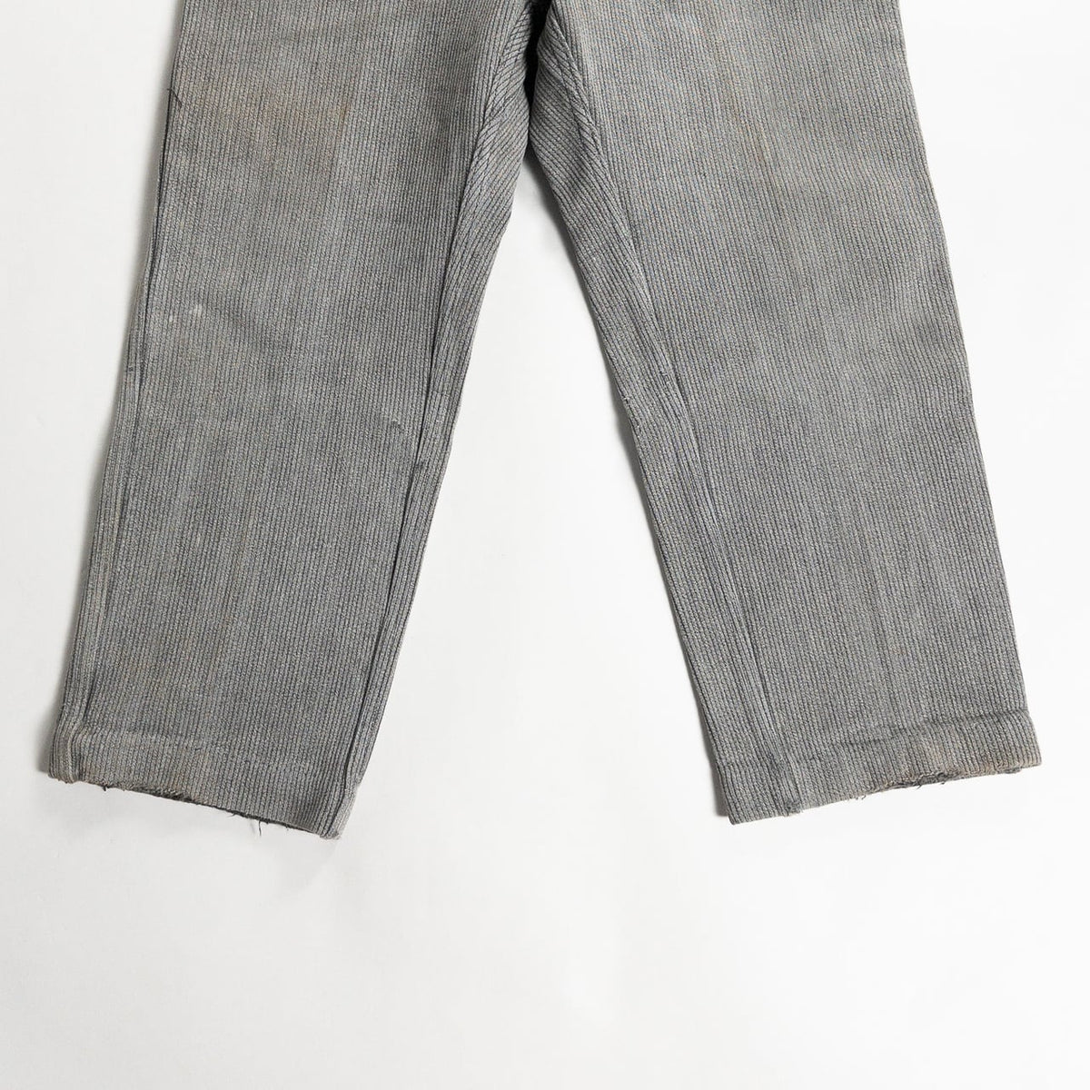 1950-60s "Le Mont St Michel" French Gray Cotton Pique Work Trousers