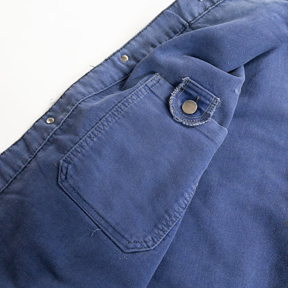 1960-70s "French Vintage" Faded Blue Moleskin Work Jacket