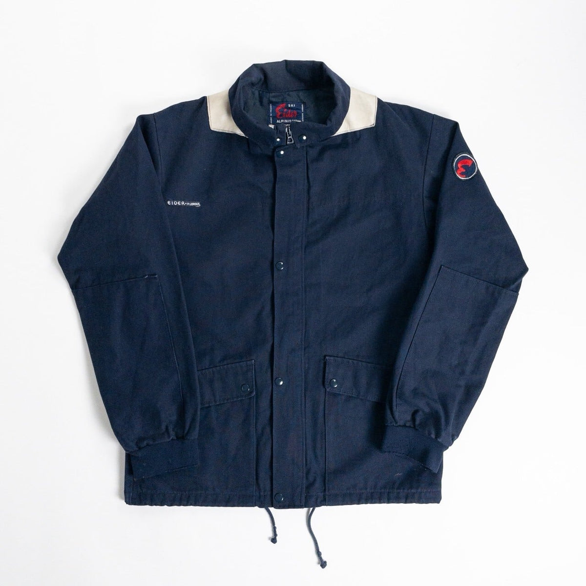 1970s "EIDER" French Blue Cotton Ski Jacket