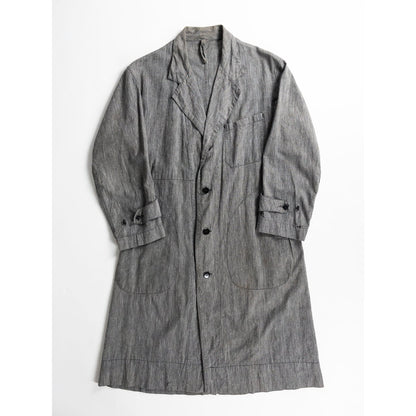 1940s "Euro Vintage" Light Black Chambray Atelier Work Coat