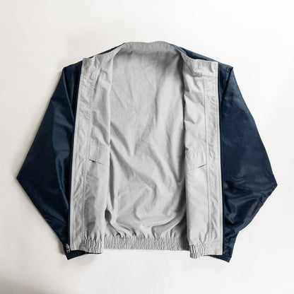 1990s "Euro Vintage" Steel Blue Nylon Zip-Up Blouson Jacket