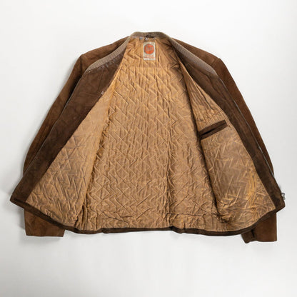 1950s "Swedish Vintage" Brown Goatskin Suede Sport Jacket