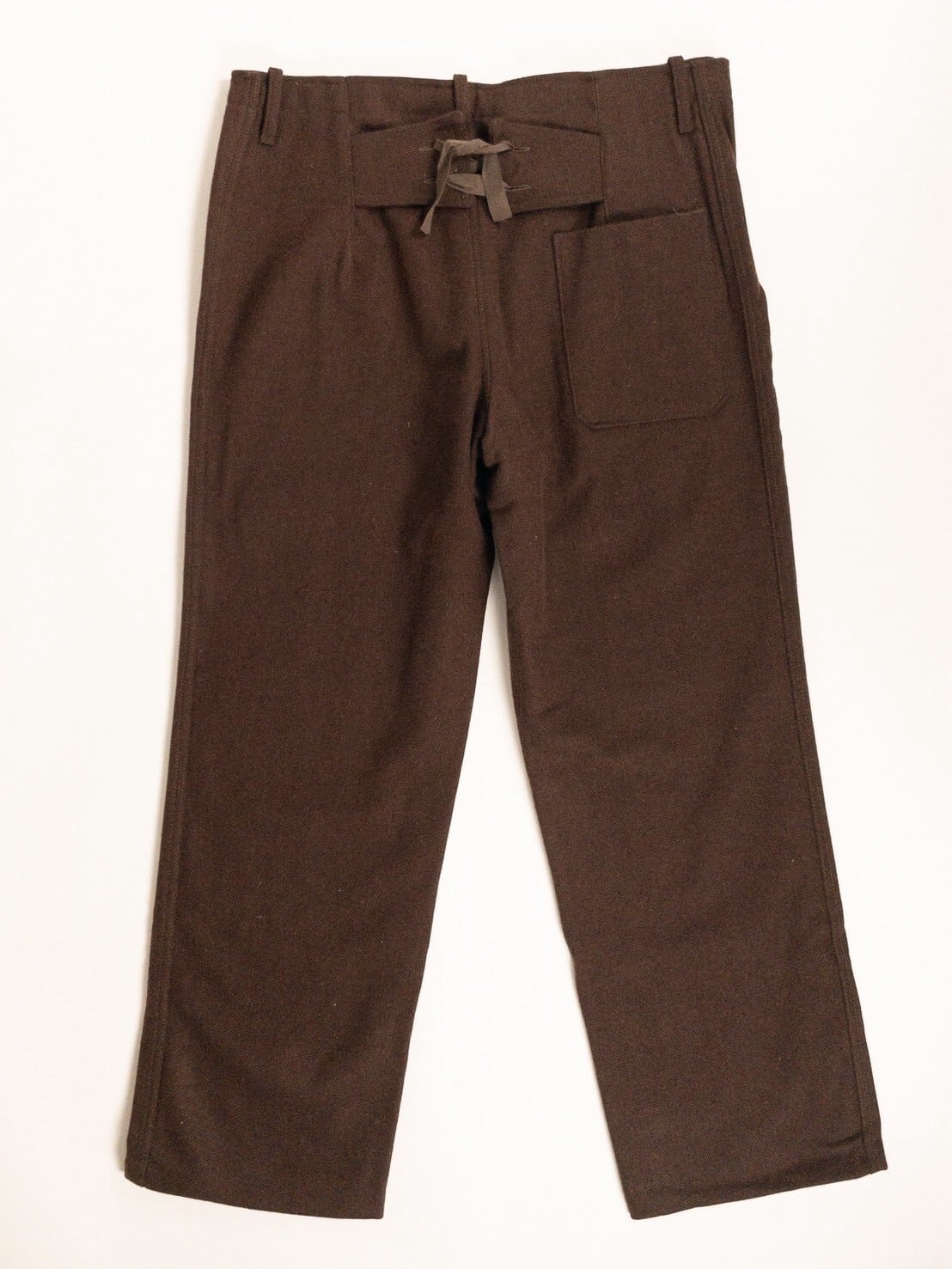 1960-70s Italian Army Brown Wool Hospital Trousers, Dead Stock