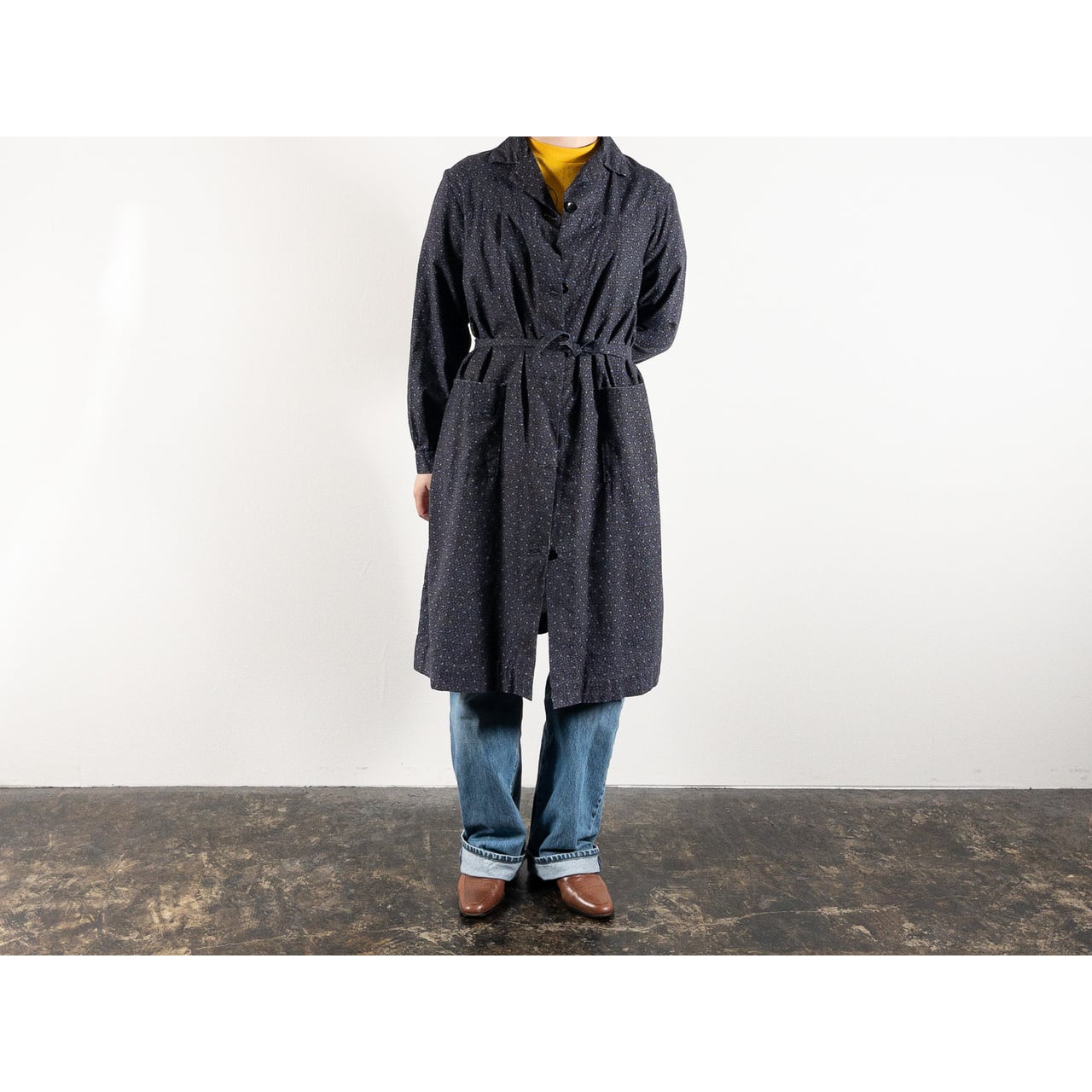 1950s "French Vintage" Black Dot Atelier Work Coat
