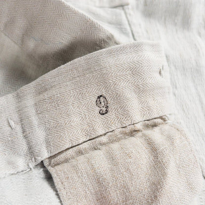 1880s "French Army" Linen Herringbone Twill Bourgeron Trousers