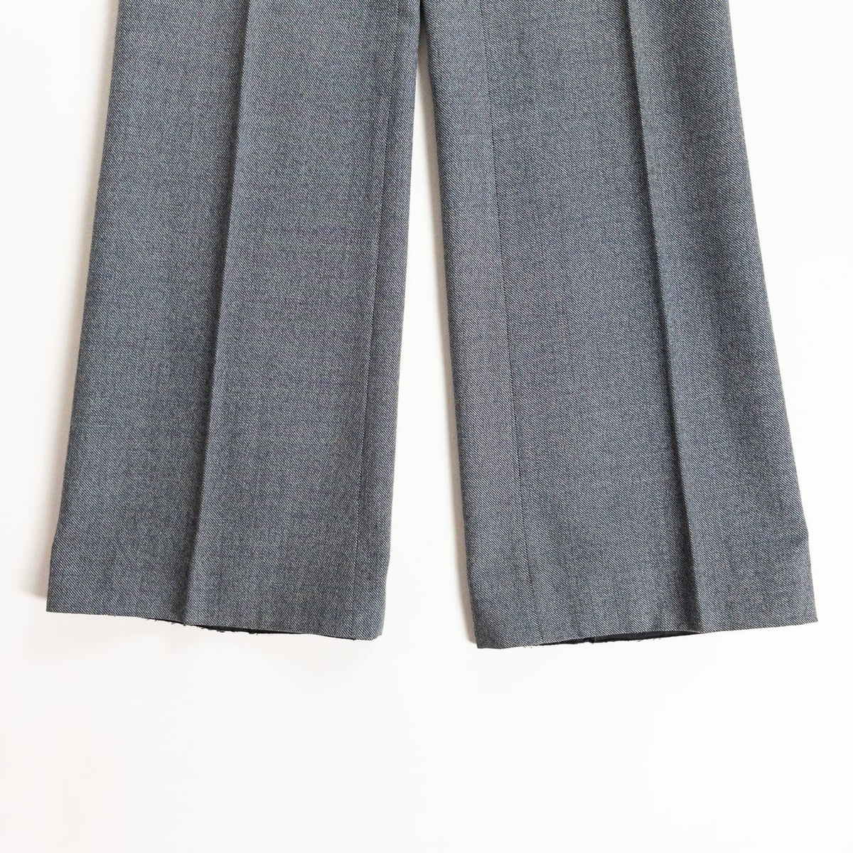 1970s "Euro Vintage" Gray Sharkskin Flare Trousers