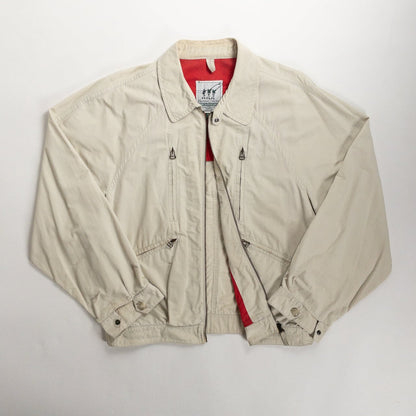 1990s "Made in Italy" Off White Cotton Sport Jacket