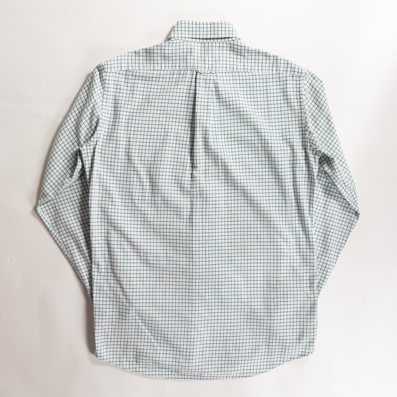 1970-80s "Fasonnable" Green × Blue Check Button Down L/S Shirt